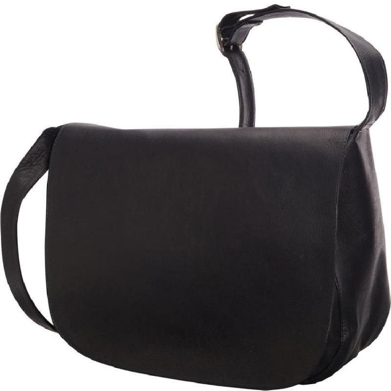 美国直邮Le Donne Leather H-120-C女圆形翻盖欧美皮质斜挎包包邮