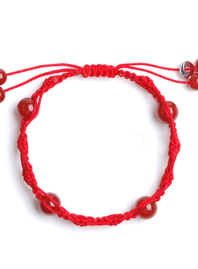 天然手编百搭女士本命年红绳