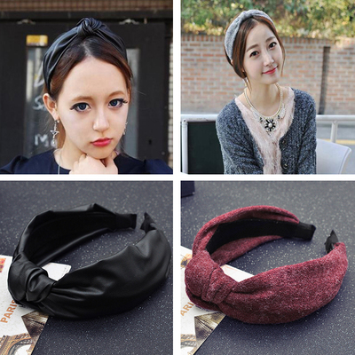 宽边打结日韩风杂志款压发头箍