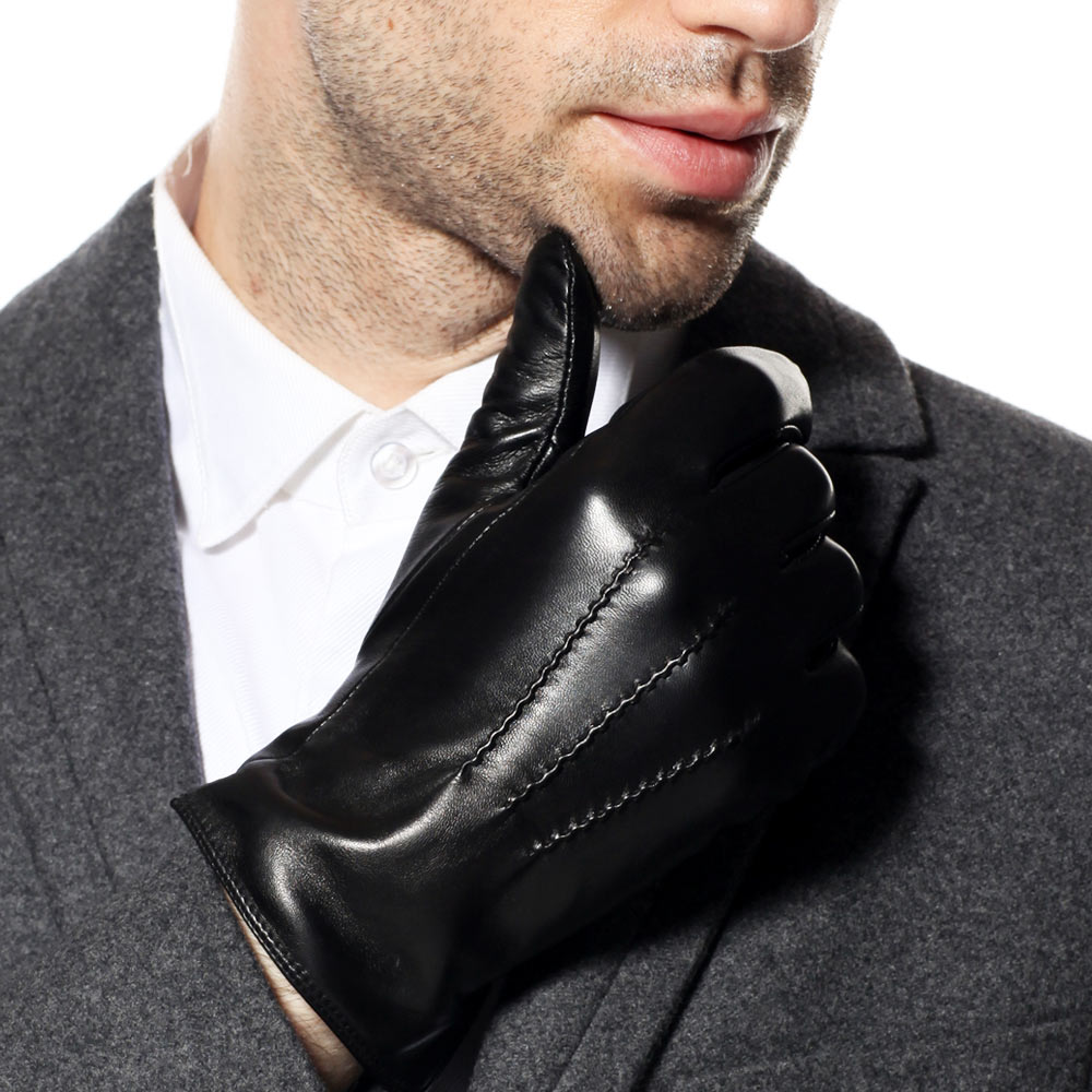 WARMEN冬季保暖时尚羊皮手套男士商务防风防寒真皮手套 M007NC在类目 服饰配件/皮带/帽子/围巾, 手套中 - 来自Buy2taobao.com提供专业的淘宝代购服务