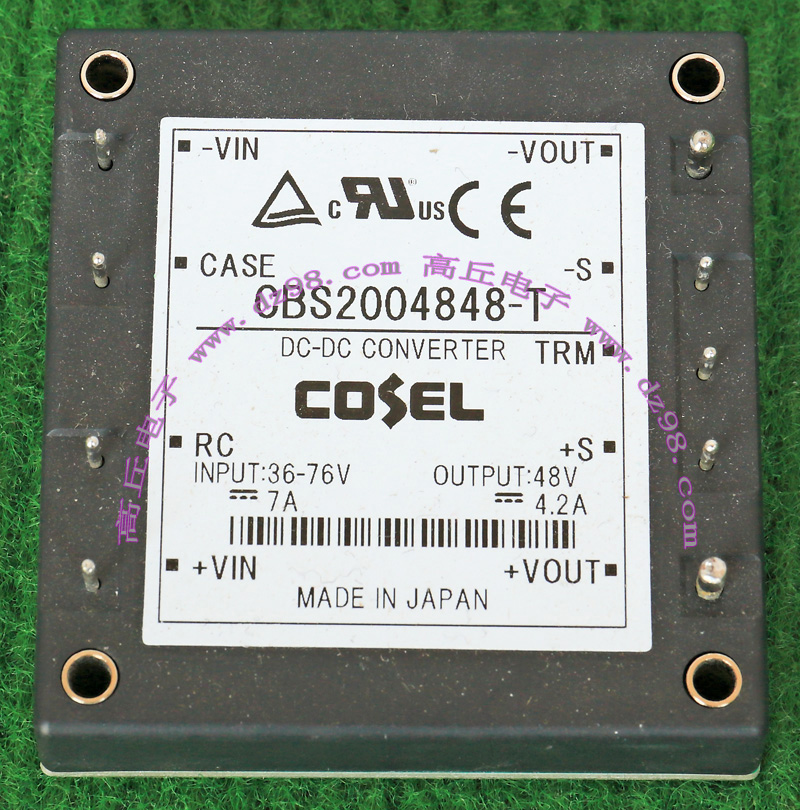 COSEL CBS2004848-T 36-76V转48V 4.2A 200W电源 隔离输出