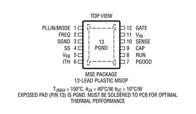 LTC3864EMSE LTC3864IMSE LTC3864HMSE LTC3864MPMSE LTC3864