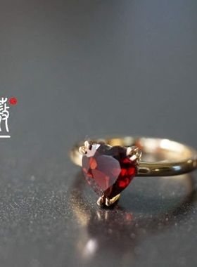 【薇一】灼灼芳华 莫桑比克石榴石 戒指 手链 18K金镶嵌 个性设计