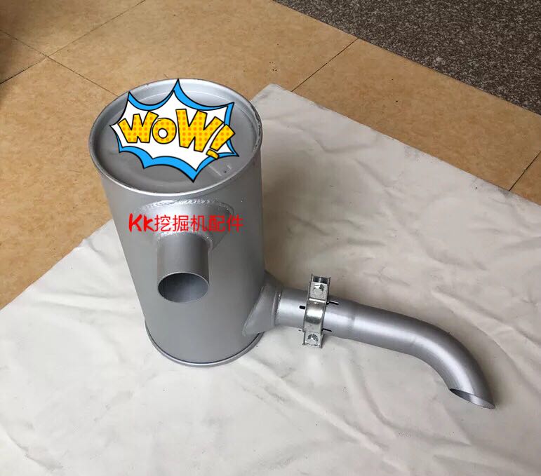 挖掘机配件 小松PC60-7消声器4D102排气管4D95消声器 弯头 夹子
