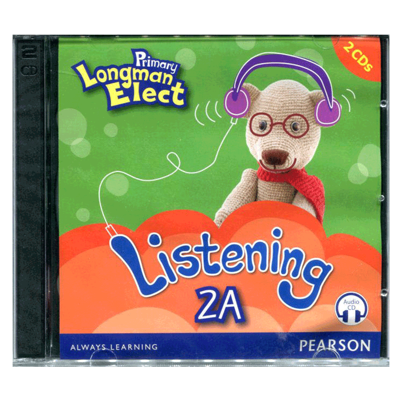 原版进口培生朗文小学6-12岁英语教材 Primary Longman Elect  Listen 2A 听力练习 CD