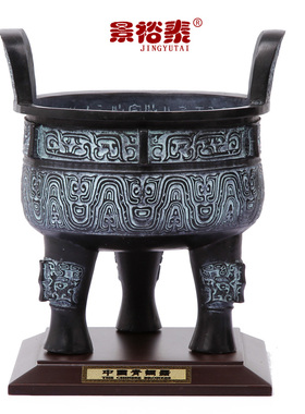 青铜器铜鼎克鼎工艺品摆件乔迁仪式学校周年庆典晚会大型落地摆件