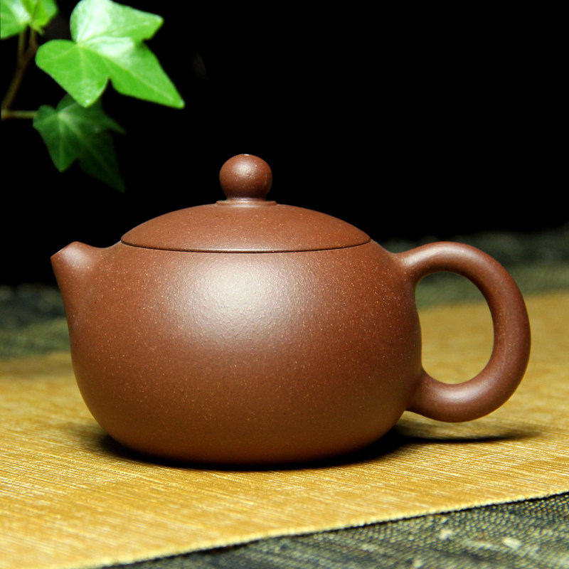 包邮宜兴紫砂壶茶壶 原矿紫砂红金砂老泥料 全手工壶 倒把西施壶