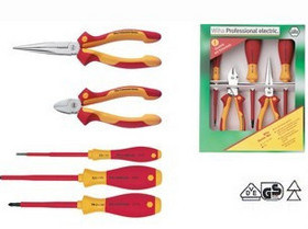 进口德国威汉Wiha 5件套装1000V绝缘尖嘴钳斜口钳螺丝刀 26755