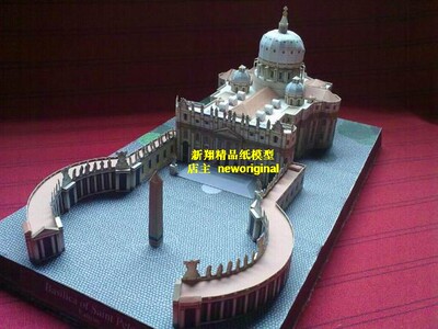 d 意大利圣彼得大教堂建筑场景 沙盘模型