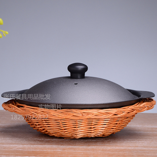 铁煲仔饭砂锅带篮子带盖清汤火锅盆加厚精铁特级黄焖鸡小沙锅