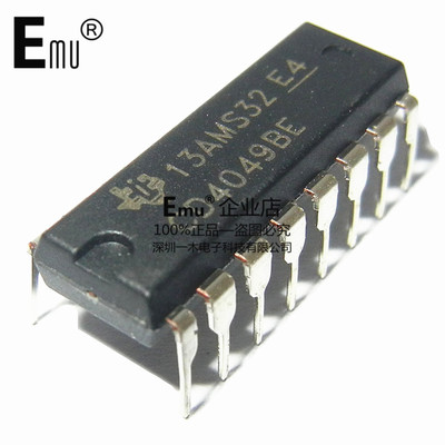 Emu丨CD4049UBE CMOS六缓冲器/转换器 CD4049BE 直插DIP16