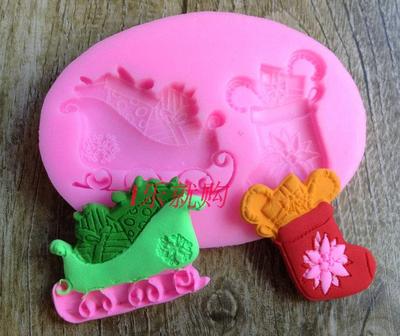 烘焙工具 圣诞节靴子花鞋摇摇马 蛋糕装饰模具 巧克力模具饼干模