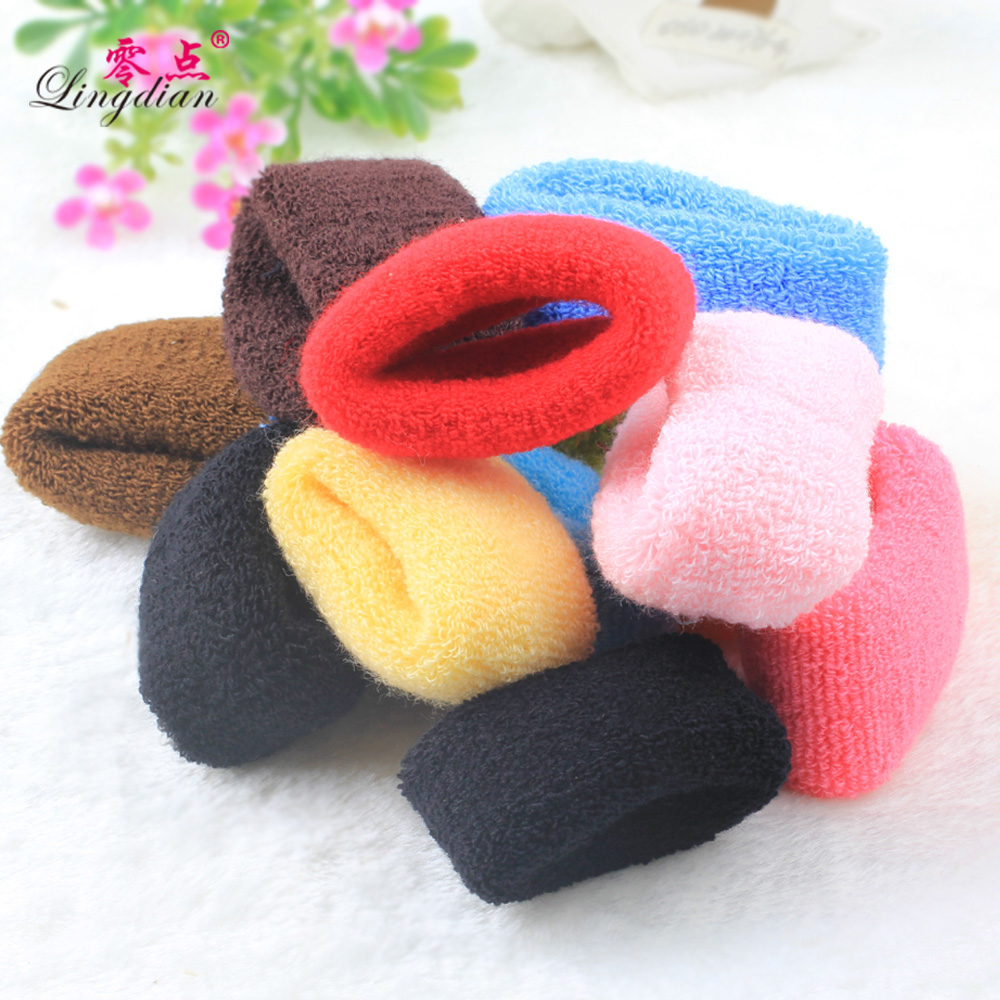 零点加宽无痕盘头毛线黑色发圈