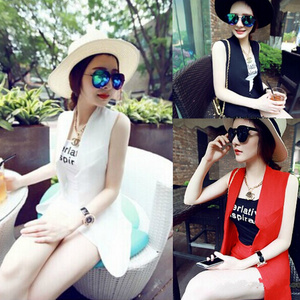 欧洲站2021春秋夏新款气质时尚修身三件套马甲背心短裤休闲套装女