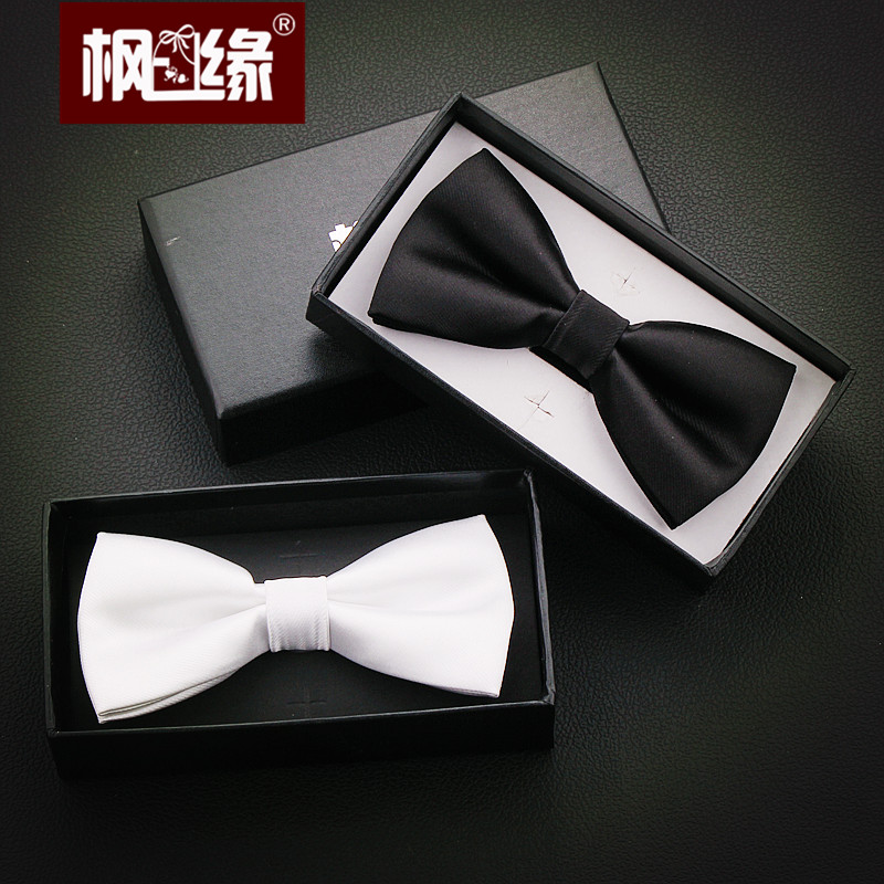 新郎伴郎結婚男士純色蝴蝶結領結