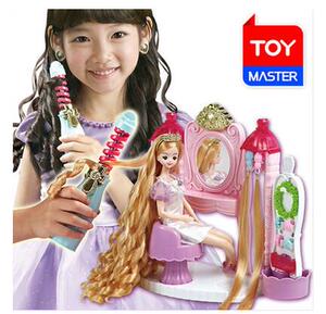 韩国mimi儿童烫发长发公主仿真卷发美发美容过家家3-8岁益智玩具