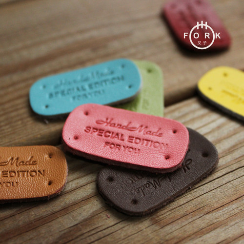 手工真皮皮标辅料handmade补丁