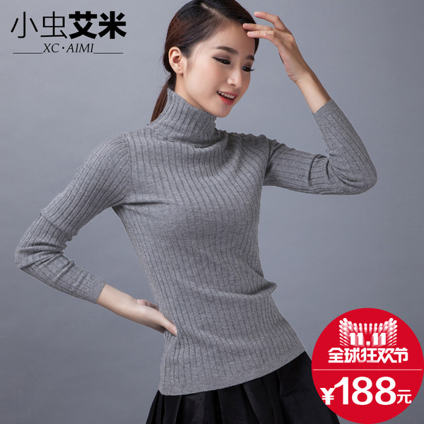 16年冬季款 小虫艾米 高领修身 女士羊毛衫 优惠券折后¥ 118（￥218-100）