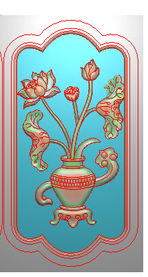 精雕 浮雕图 雕刻 精雕线图 荷花兰花 源文件 JDP【JD702】