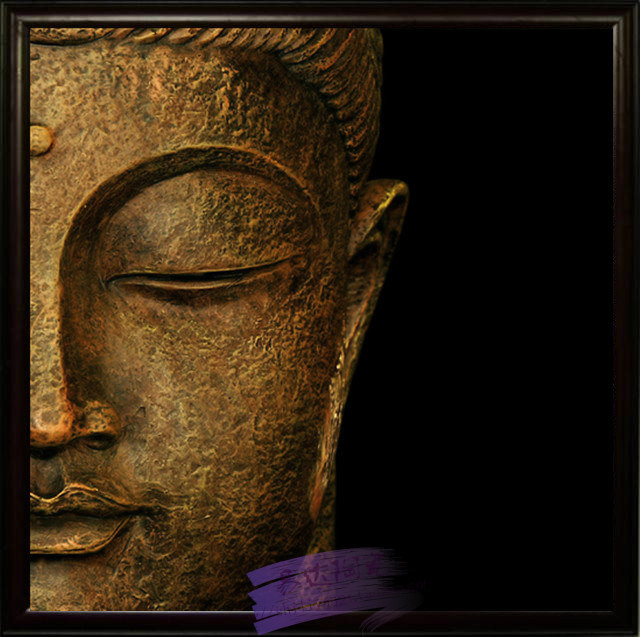 景德镇 瓷板画 佛像 装饰画 佛头 宗教挂画 中式风格 禅师 瓷片画