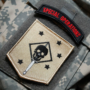 USMC/美国海陆战队突击队/MARINE RAIDERS 徽章/臂章刺绣毛面臂章