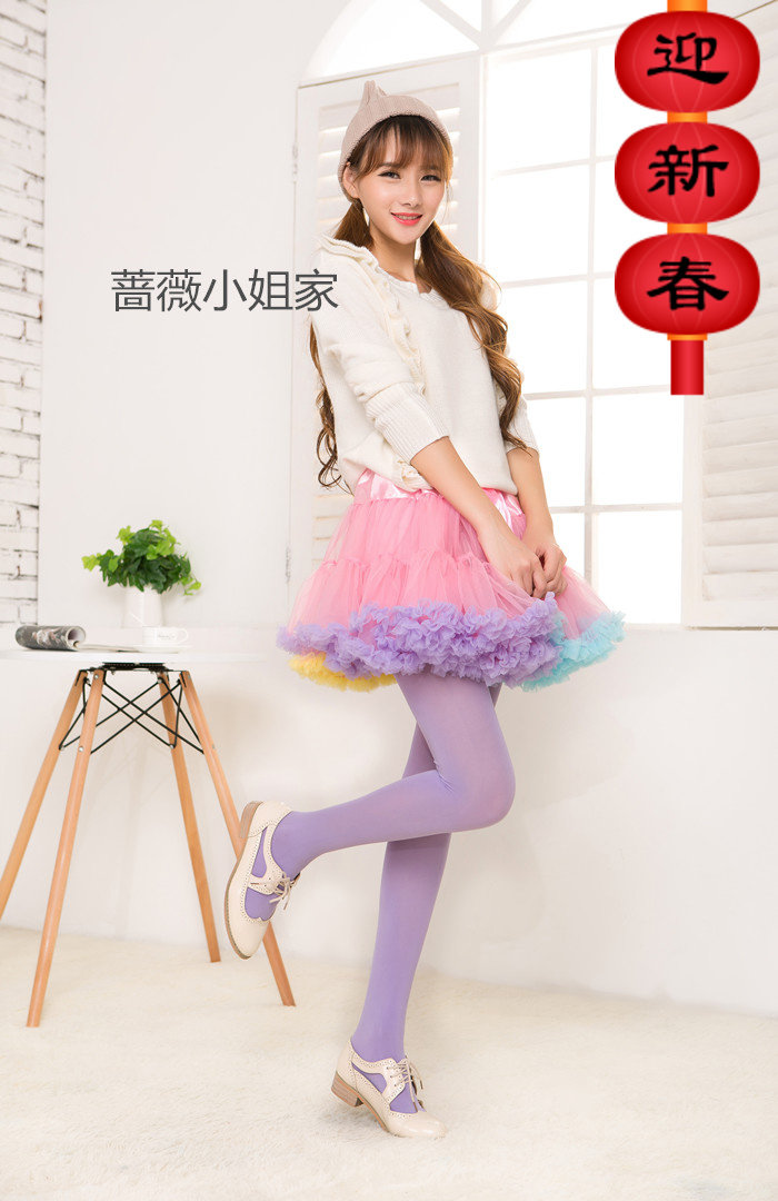 秋冬 cosplay舞台lolita软妹A字型纱裙 软纱 半身裙 蓬蓬裙多色