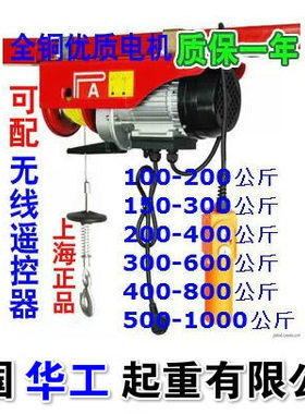 微型电动葫芦100-1000kg/220V 家用提升机/小型吊机升降机/起重机