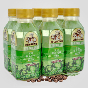 伯朗咖啡 法式香草风味咖啡饮料 三合一即饮品 330ml*6瓶装