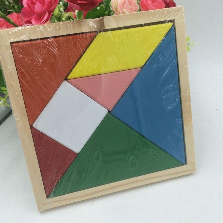 木质框架 木质七巧板 孩子学习的辅品
