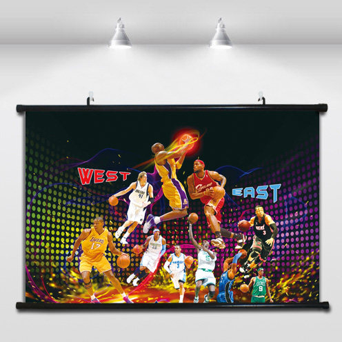 韦德科比詹姆斯玄关装饰画挂画NBA热火队篮球巨星MVP壁画卧室海报