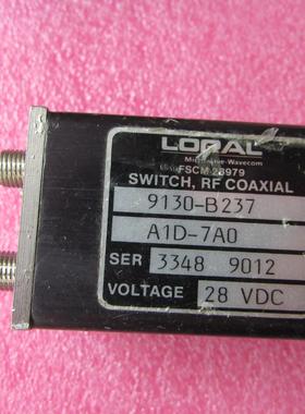9130-B237 LORAL 18GHz 450W 28V 射频微波同轴转换双刀双掷开关