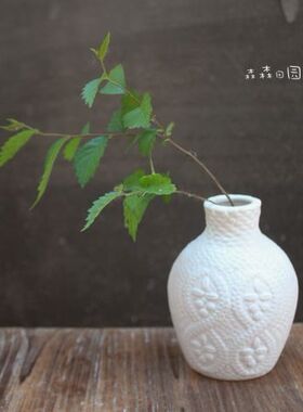 出口磨砂美式乡村风小花瓶白瓷
