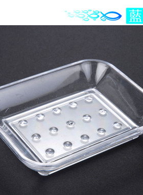 蓝鲸新料PC塑料材质透明黑色肥皂盒香皂盒黑色盒子厨房卫生间小盒