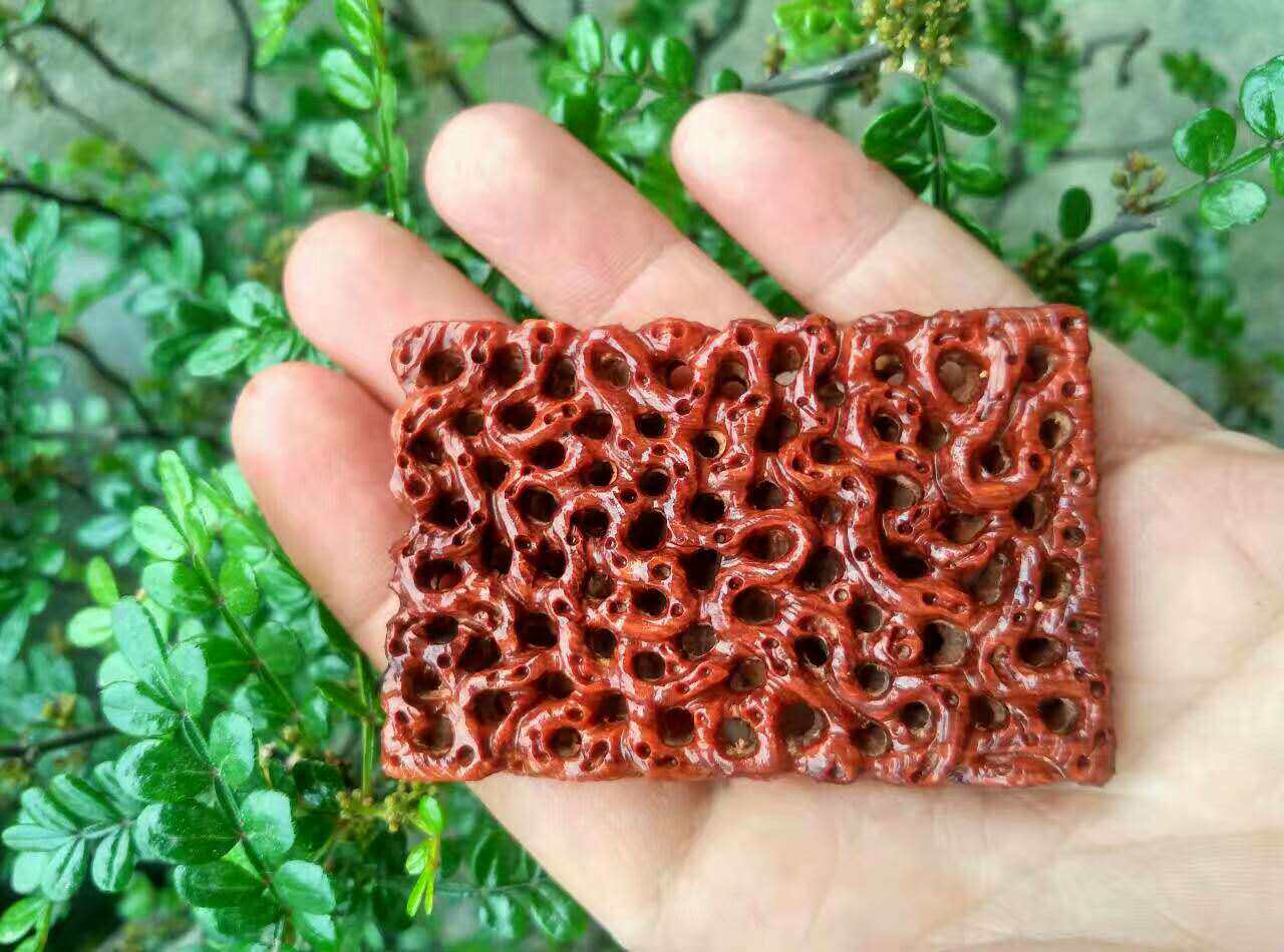 印度小叶紫檀镂空46牌挂件无事牌盘根镂空雕吊坠手把件盘根手工雕