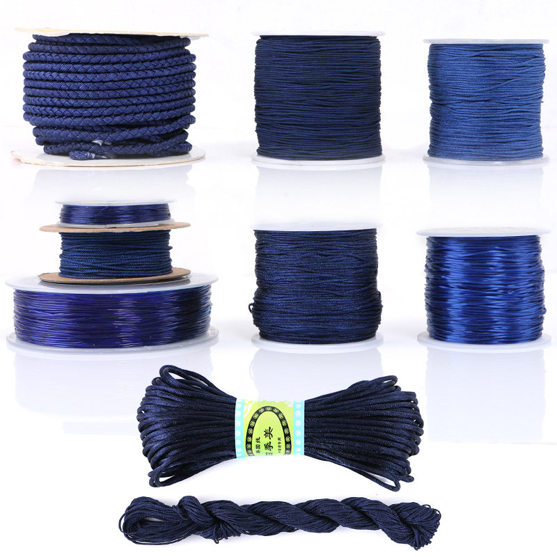 CHINESE KNOT JADE THREAD TASSEL HANDMADE HAND ROPE WOVEN PENDANT LANYARD STRING BRACELET NECKLACE ROPE CRYSTAL ELASTIC ROPE BEADED