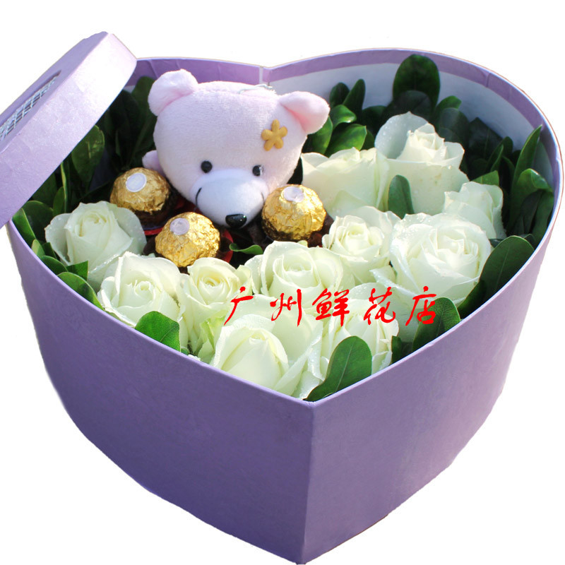 11朵白玫瑰生日礼物鲜花速递