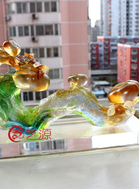 如意送客户朋友生日琉璃工艺品