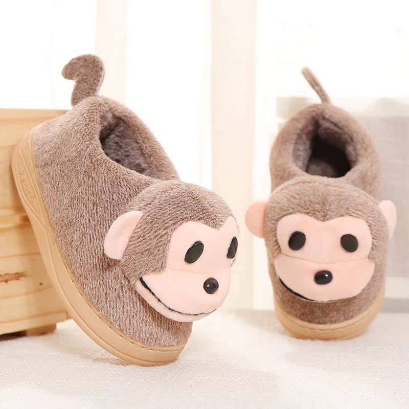 Chaussons enfants en suède pour hiver - semelle caoutchouc - Ref 1017877 Image 1