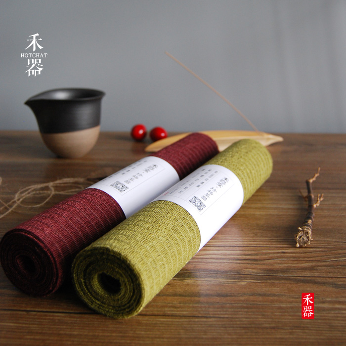 茶道台湾复古亚麻功夫桌旗