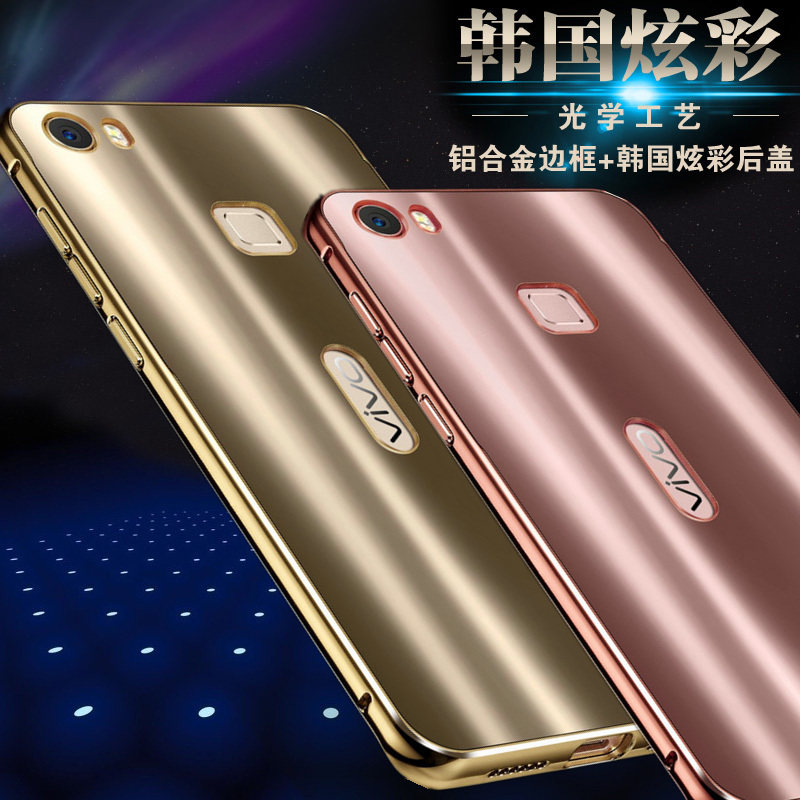 iy Ultra Slim Lightweight Aluminum Metal Bumper Dazzle Color Acrylic Back Cover Case for vivo Xplay5