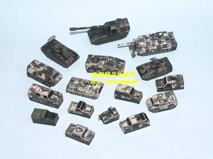 德国国防军陆军豹2A6坦克轮式装甲车自行火炮火箭炮军事装备模型