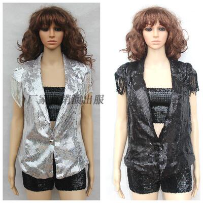 亮片流苏马甲演出服ladygaga同款