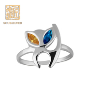Old female silversmith ring 925 Silver jewelry rings silver ring has contracted female fashion cute cats