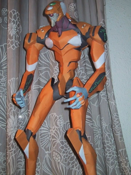 需自己做 3336 新世纪福音战士（EVA）零号机 3D纸模型 陆行机甲