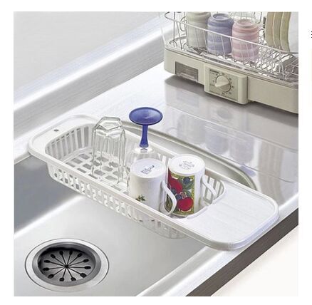 日本进口厨房置物架塑料水槽沥水篮水杯架 水果蔬菜沥水架收纳架