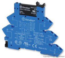 FINDER - 38.91.7.024.9024 - 继电器 SPST-常开 24VDC 40A DIN轨