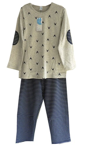 久岁伴男童款圆领套头全棉家居服