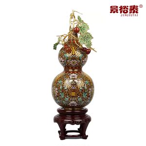 景泰蓝葫芦花瓶铜胎掐丝珐琅送领导送老人长辈生日礼物商务摆件