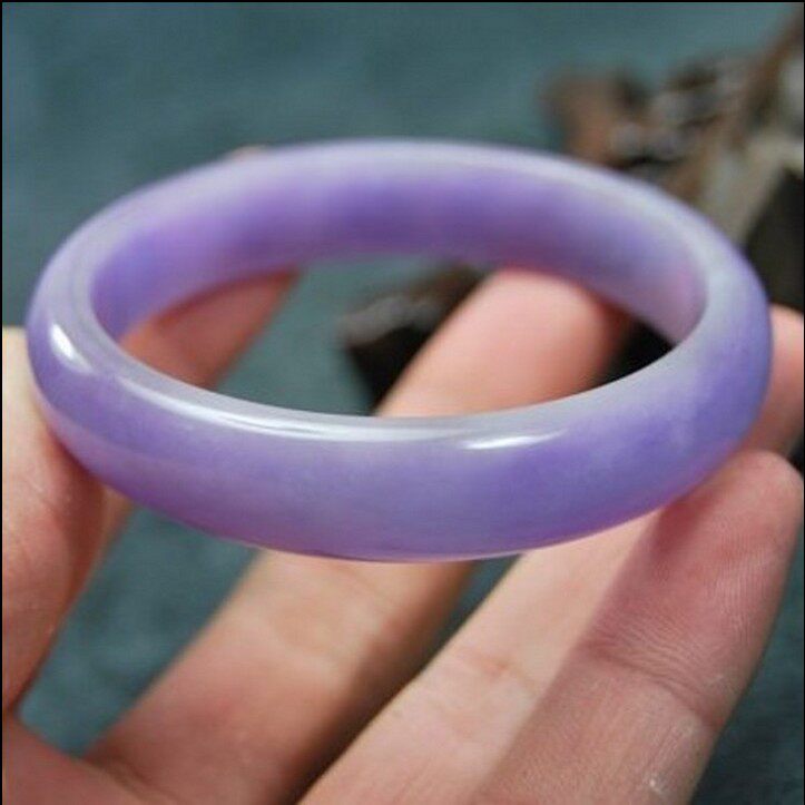 奢华珍品翡翠手镯天然冰糯种浓艳紫罗兰翡翠玉镯子女款正品玉手镯
