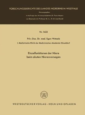 【预售】Einzelfunktionen Der Niere Beim Akuten Nierenv...